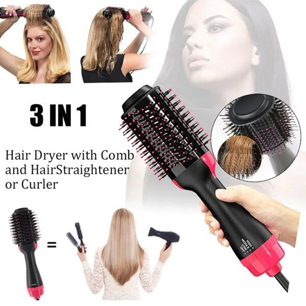 All-in-One Hair Dryer Brush – Smooth, Straighten & Curl Effortlessly